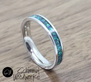 Blue/Green Opal Ring