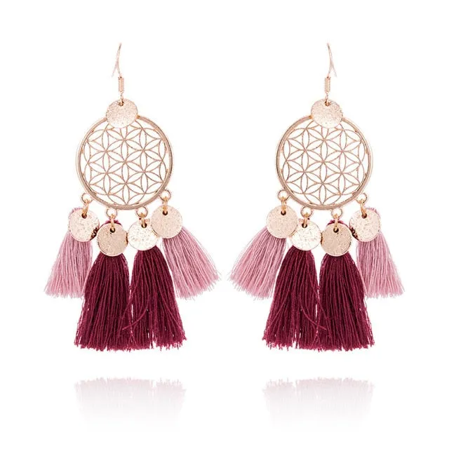 Boho Tassel Drop Earrings