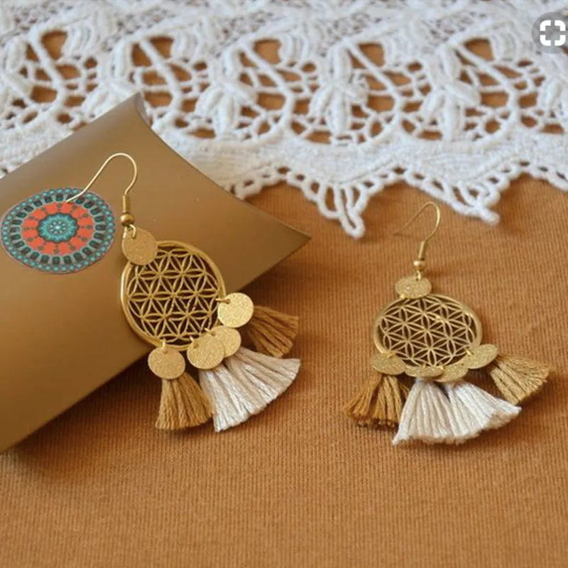 Boho Tassel Drop Earrings