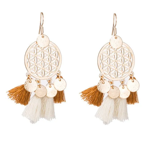 Boho Tassel Drop Earrings