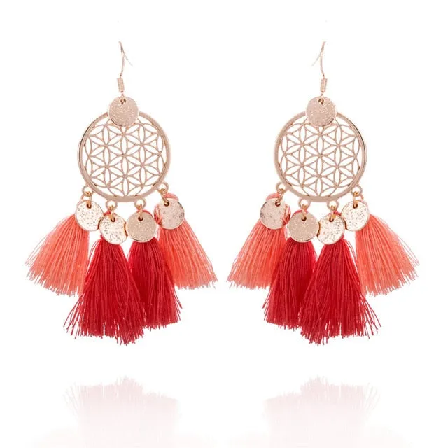 Boho Tassel Drop Earrings