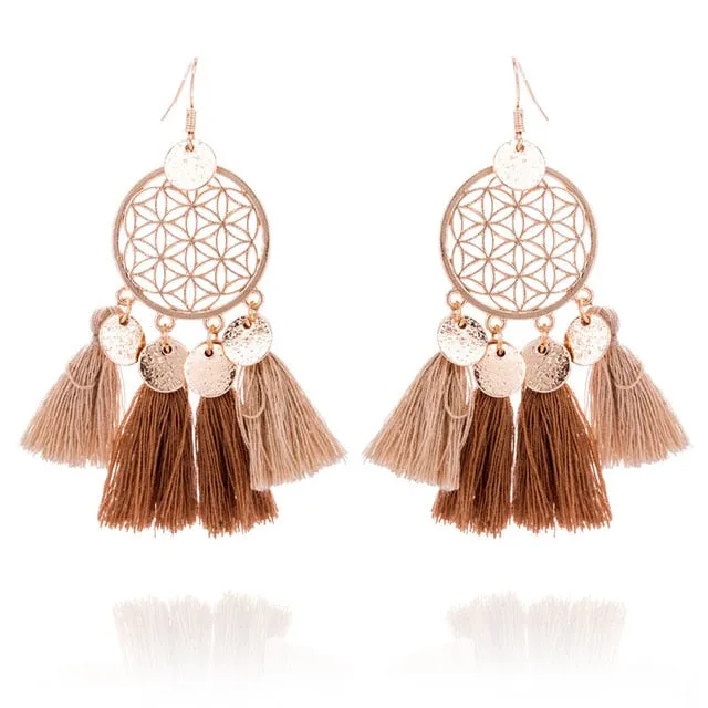 Boho Tassel Drop Earrings