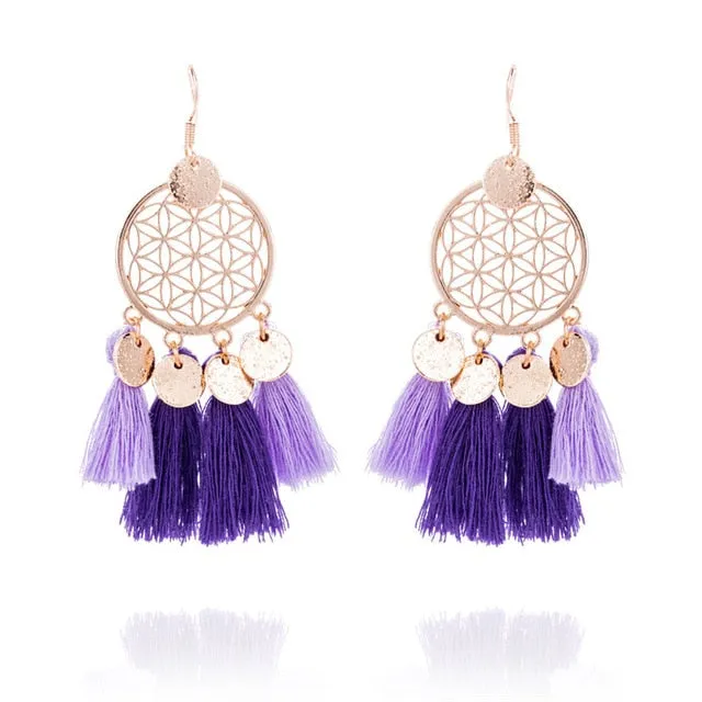 Boho Tassel Drop Earrings