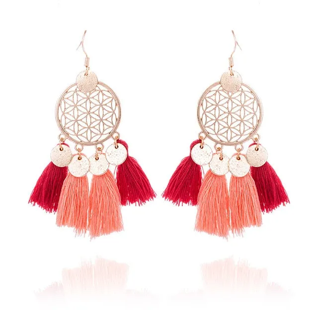 Boho Tassel Drop Earrings