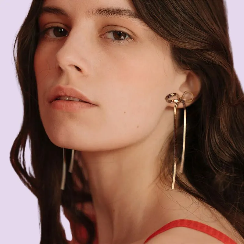 Bow Tassel Earrings