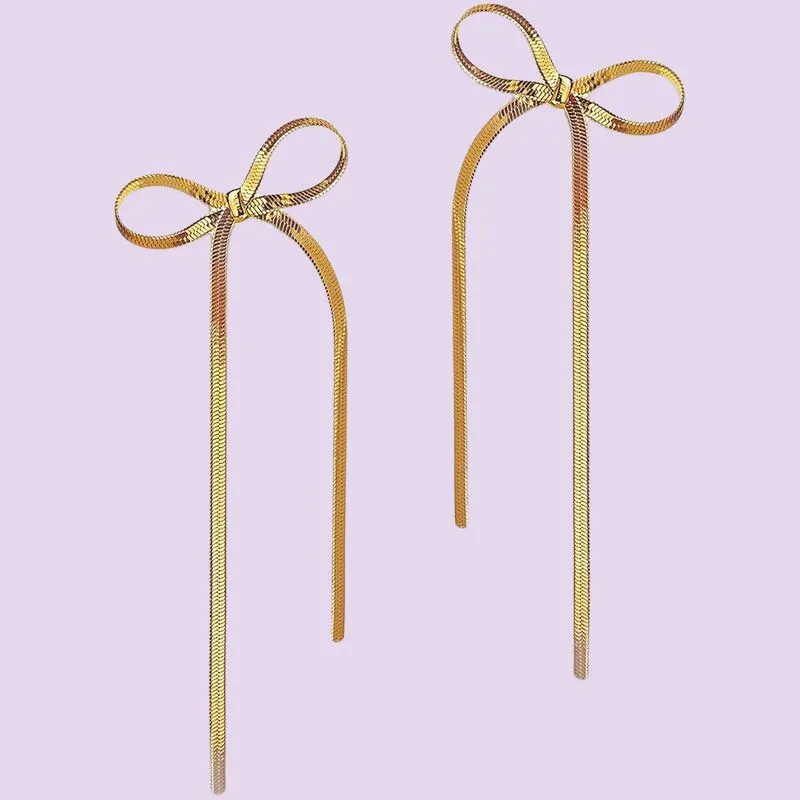 Bow Tassel Earrings