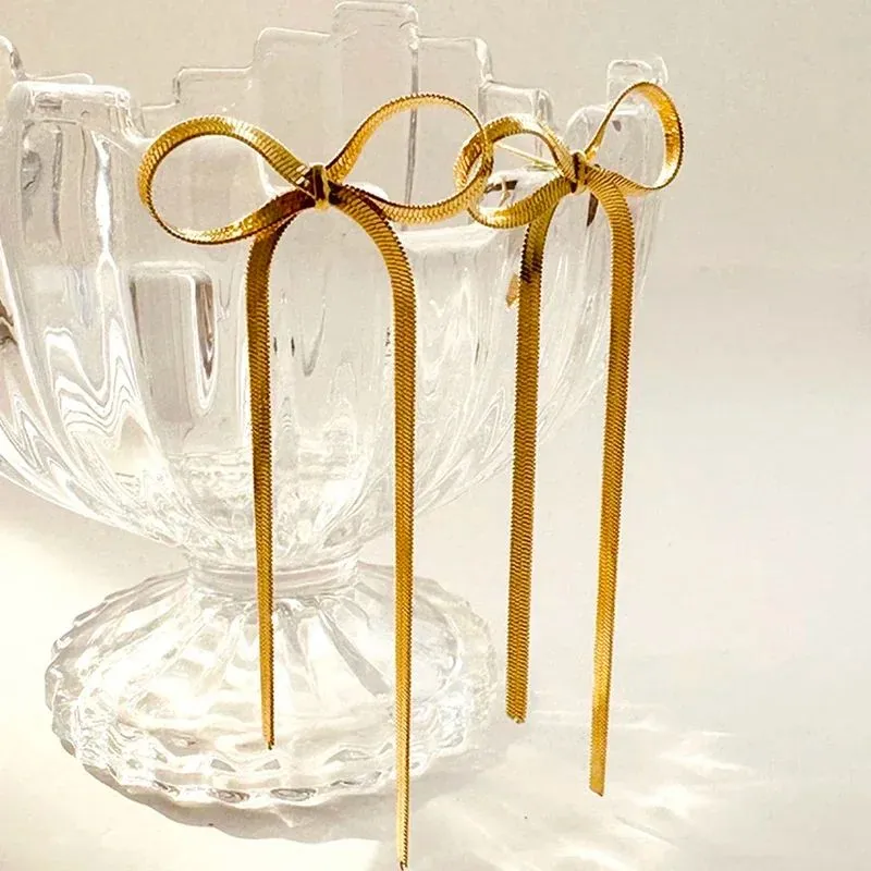 Bow Tassel Earrings