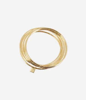 Bracelet jonc Theon (Acier doré)