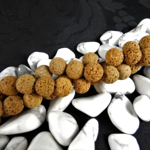 Brown Lava Bead Strands(8mm round)