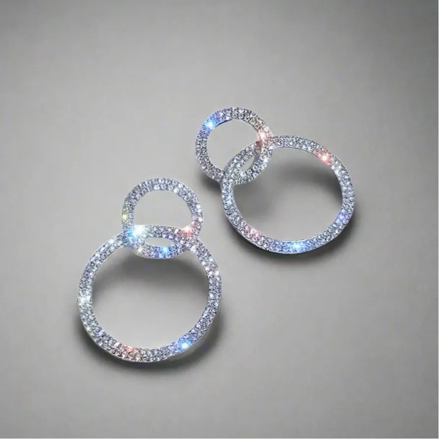 Bubbles Rhinestone Earrings