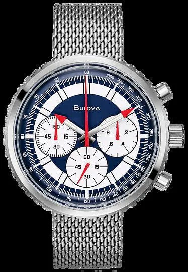 Bulova Chronograph- C Mens-Watch Silver-Tone