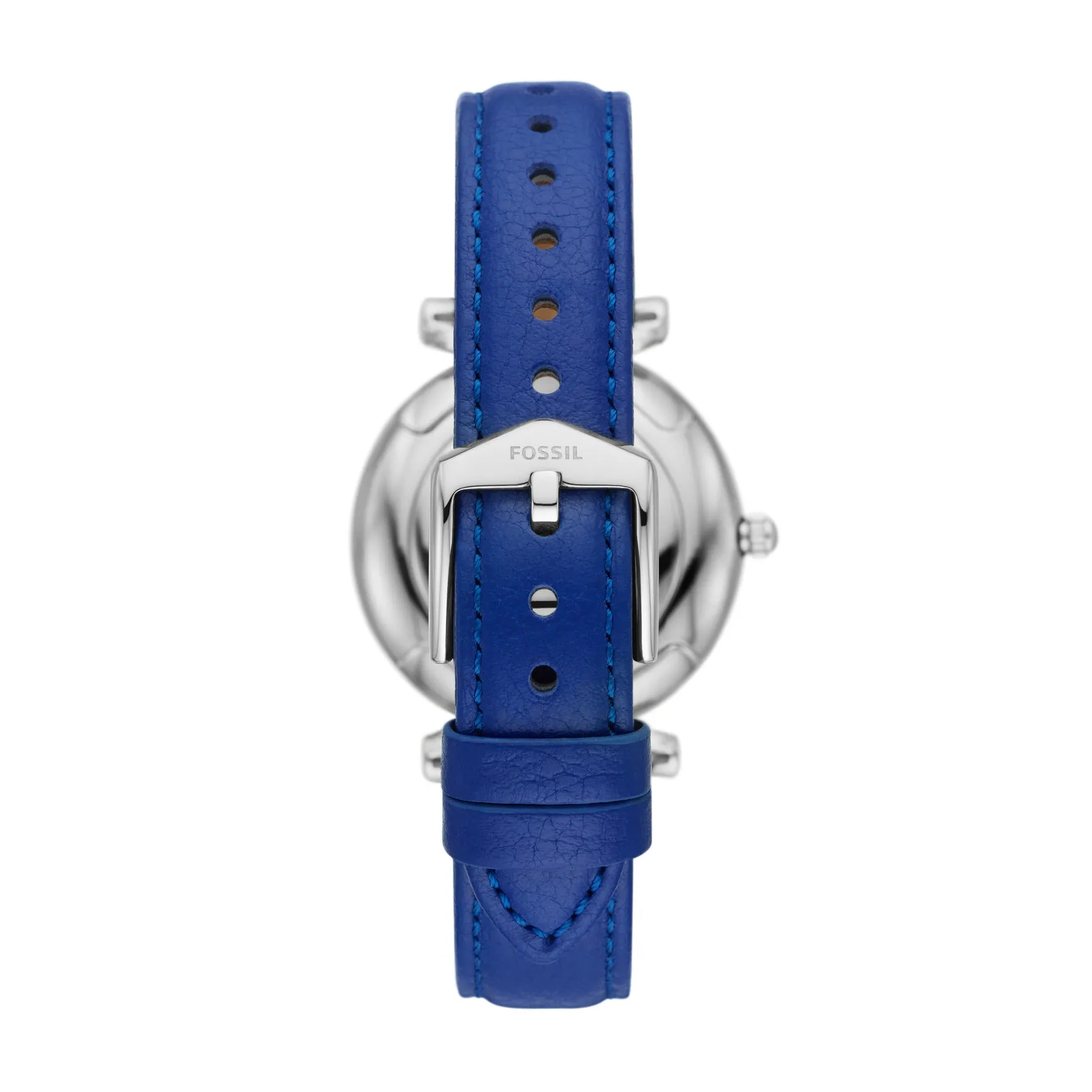 Carlie Two-Hand Blue Leather Watch