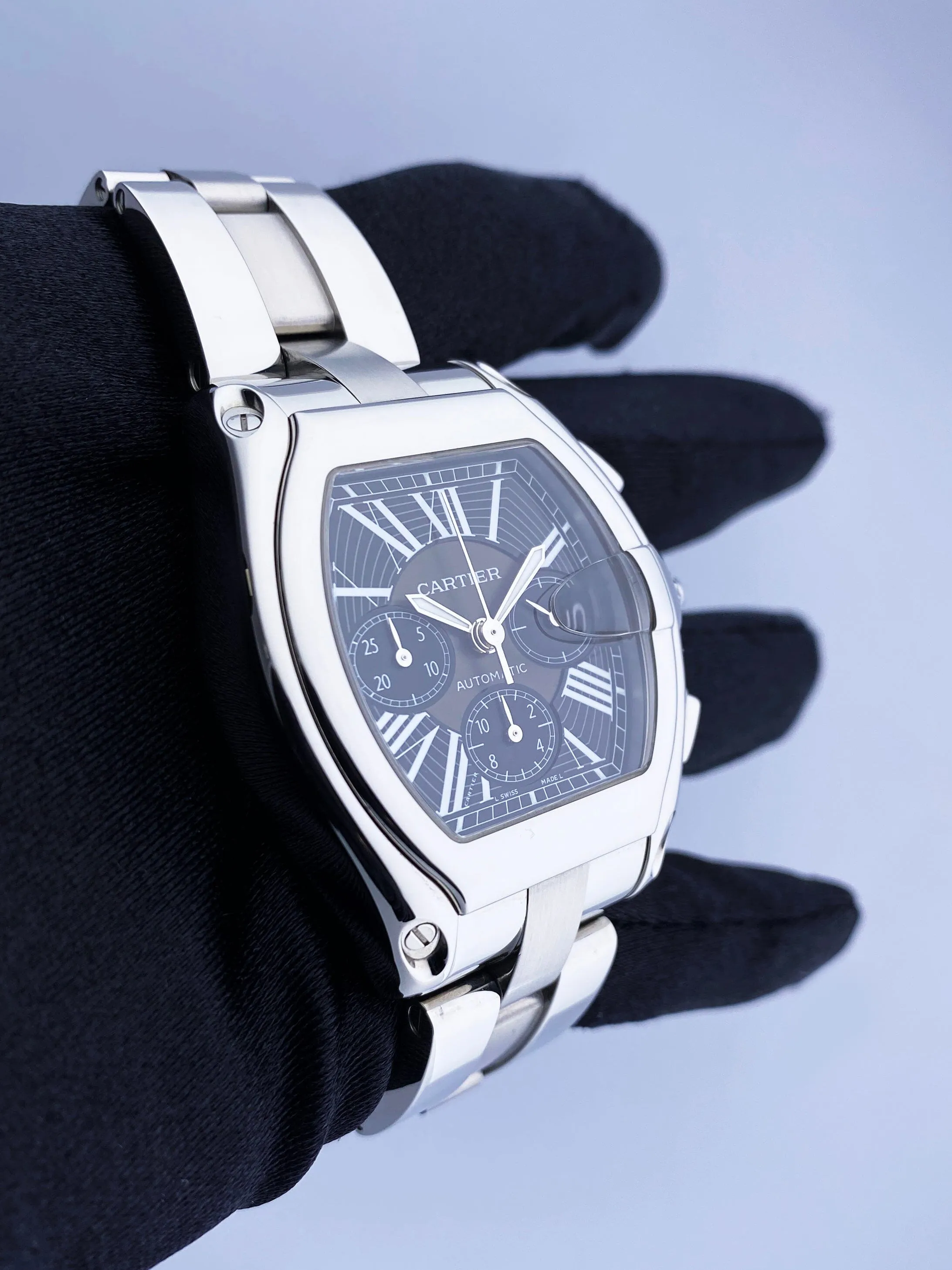 Cartier Roadster W62020X6 Black Dial Mens Watch