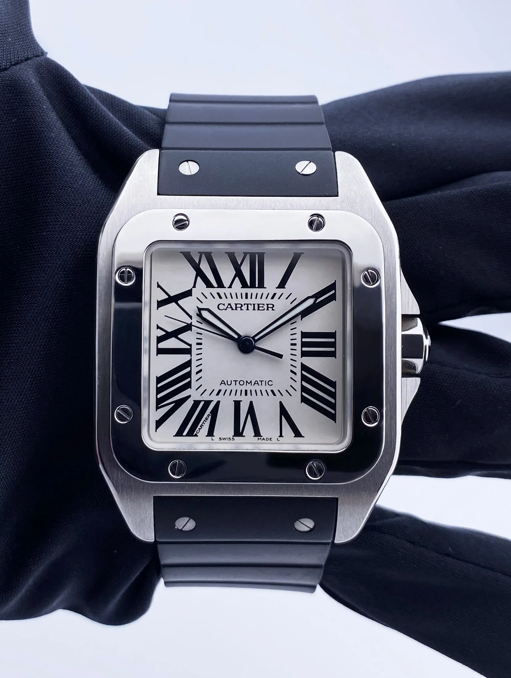 Cartier Santos-100  W20073X8 Mens Watch Box & Papers
