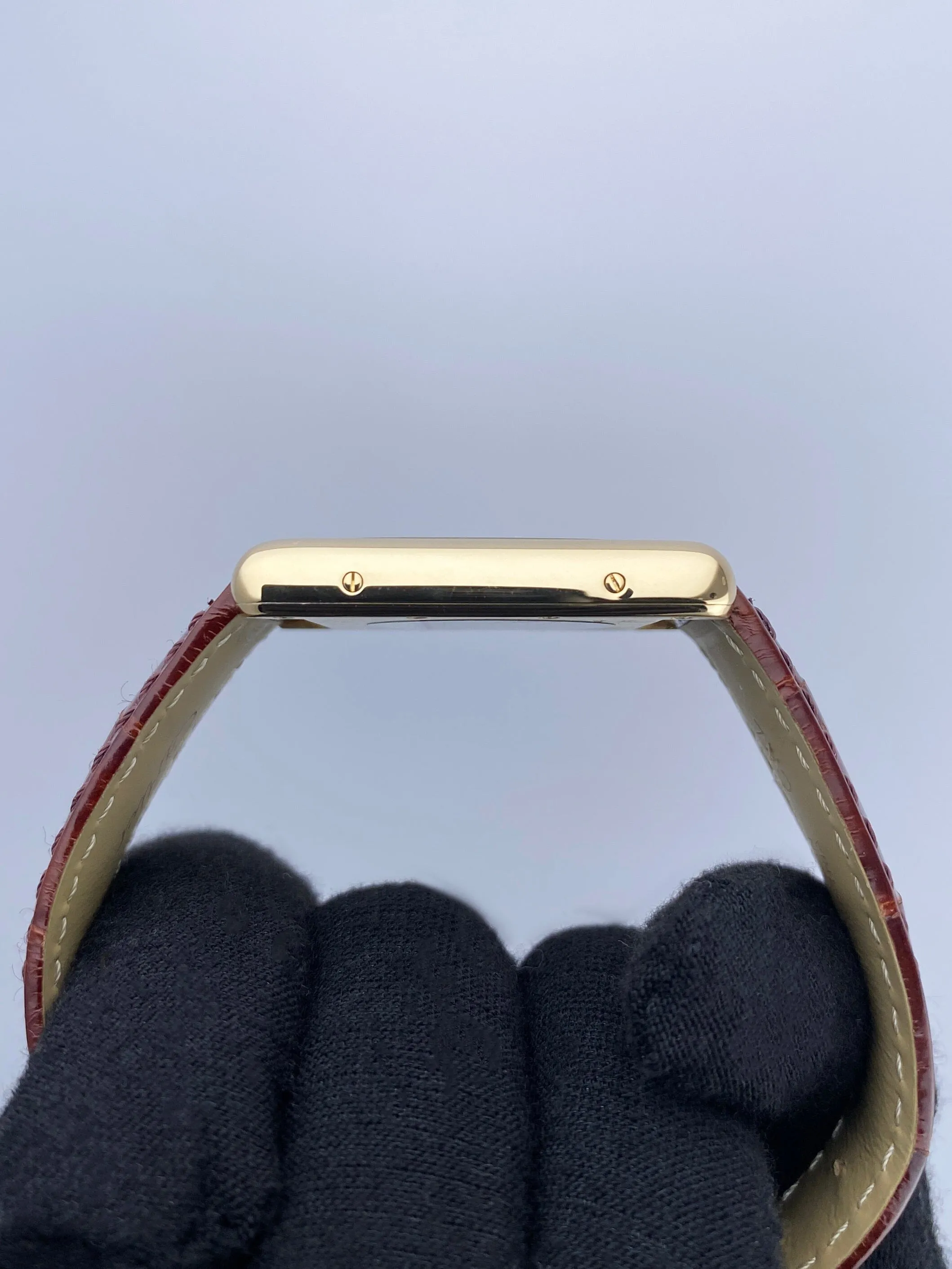 Cartier Tank Louis W1529756 18K Yellow Gold Mens Watch Box Papers