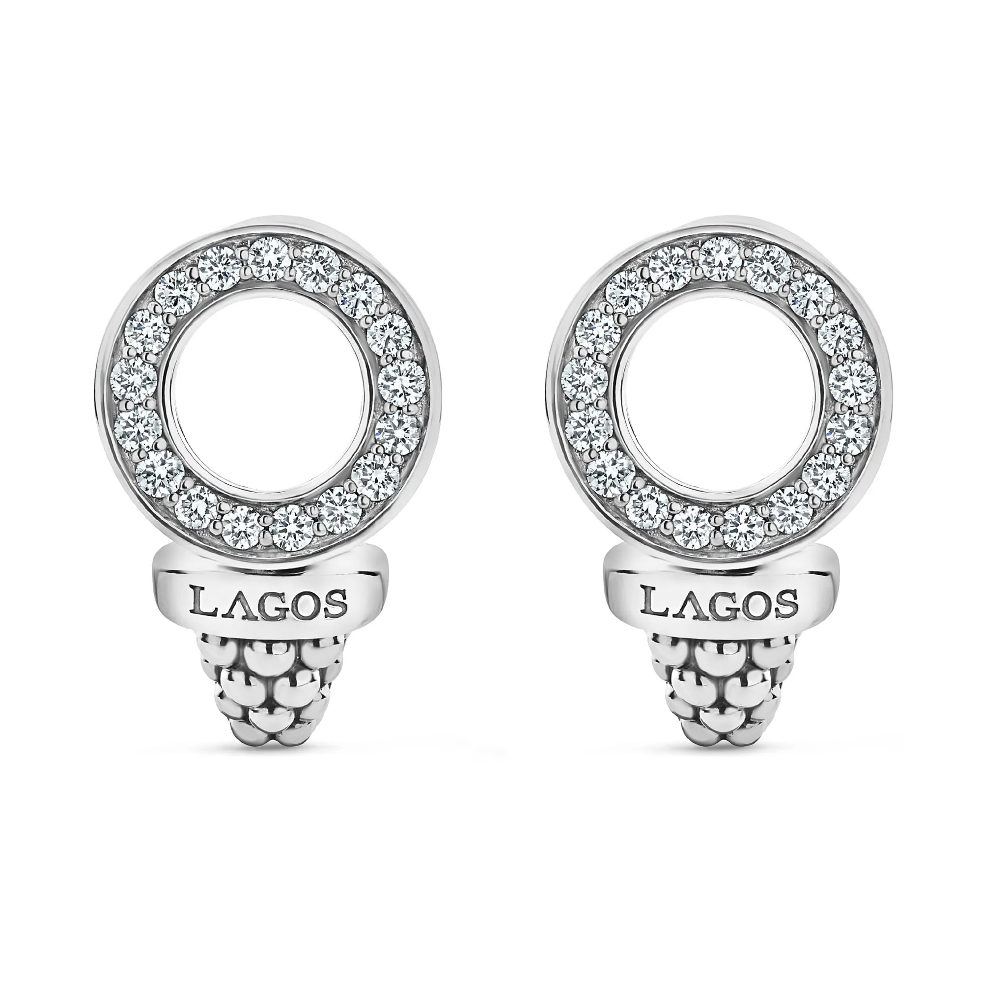 Caviar Spark Caviar Circle Diamond Earrings