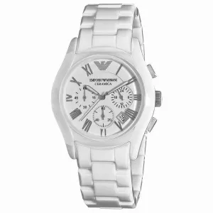 Ceramic White Womens Chronograph Watch AR1404