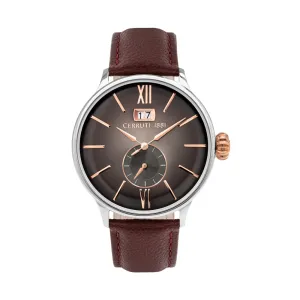 Cerruti 1881 Olinville Men Silver And Brown Watch