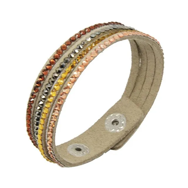 Chanfar 17CM 4 Layers Single Velvet Kids Bracelet with Resin Stone Paved For Children Jewelry