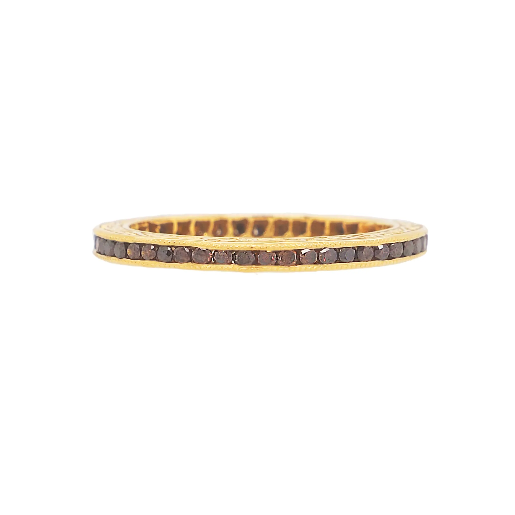 Channel Burnt Orange Diamond Band