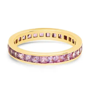 CHANNEL SET RING, LAVENDER SAPPHIRE