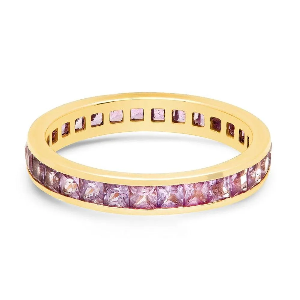 CHANNEL SET RING, LAVENDER SAPPHIRE