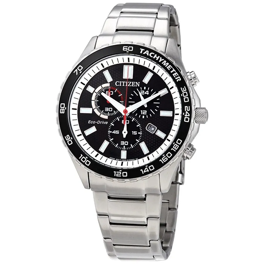 Citizen Brycen Chronograph Black Dial Men's Watch AT2380-51E