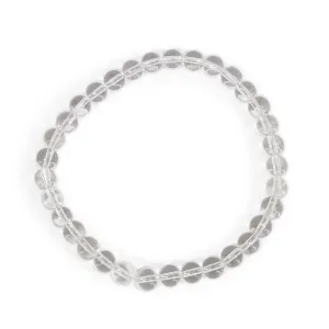 Clear Quartz 6mm Beaded Bracelet