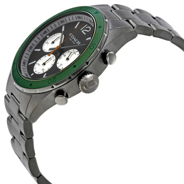 Coach Sullivan Grey Stainless Steel Black Dial Chronograph Quartz Watch for Gents - 14602118