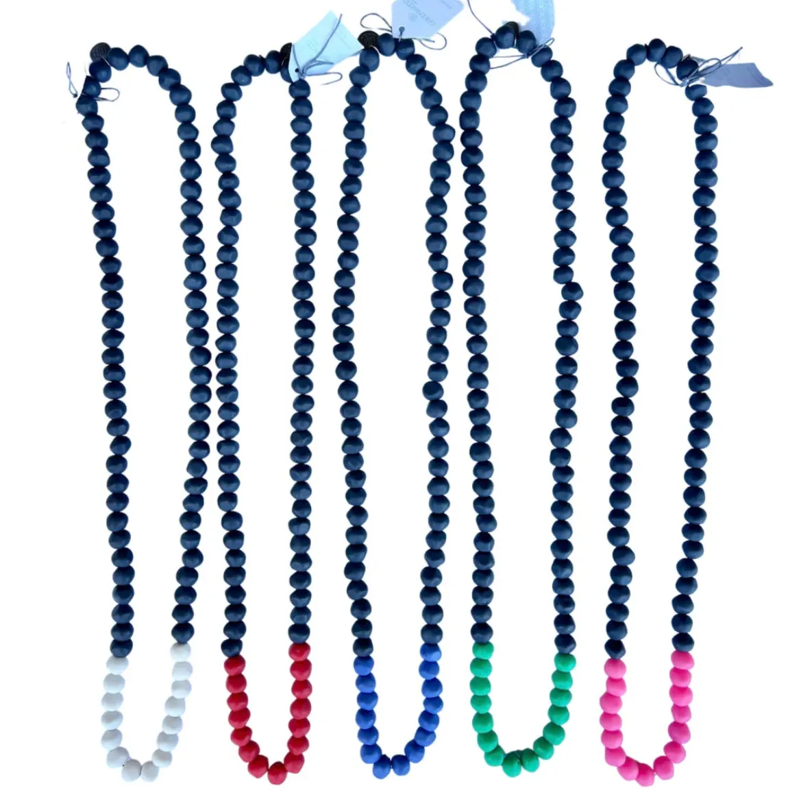 COLOUR BLOCK ROCK NECKLACE NAVY/ RED