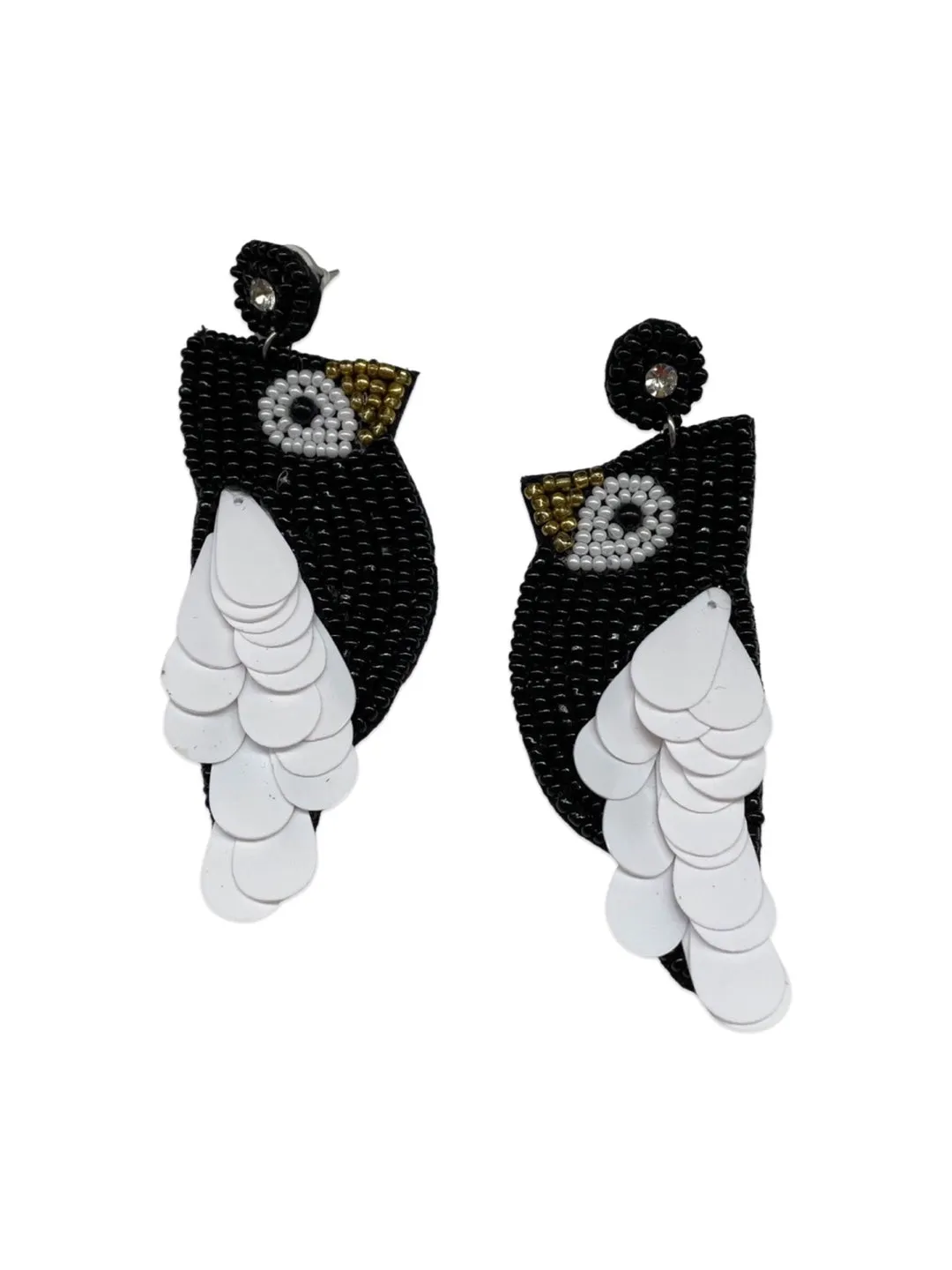 Colourful Beaded Bird Earrings