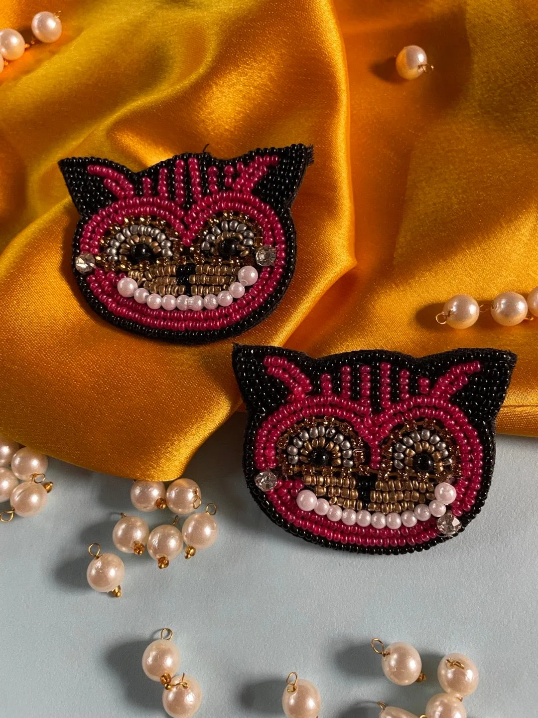 Colourful Beaded Owl Earrings