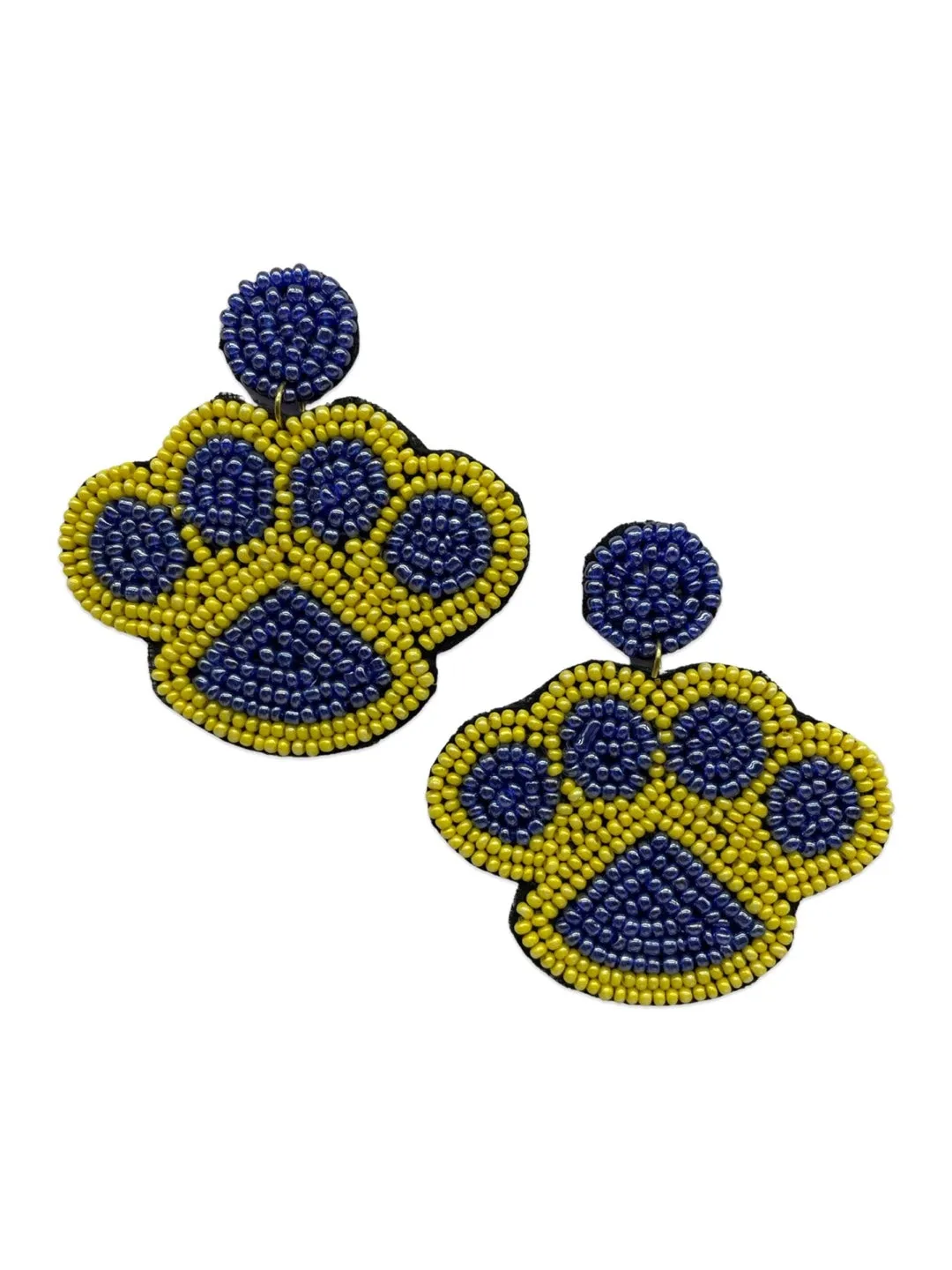 Colourful Beaded Paws Earrings
