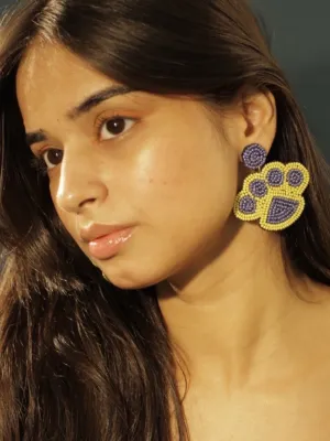 Colourful Beaded Paws Earrings