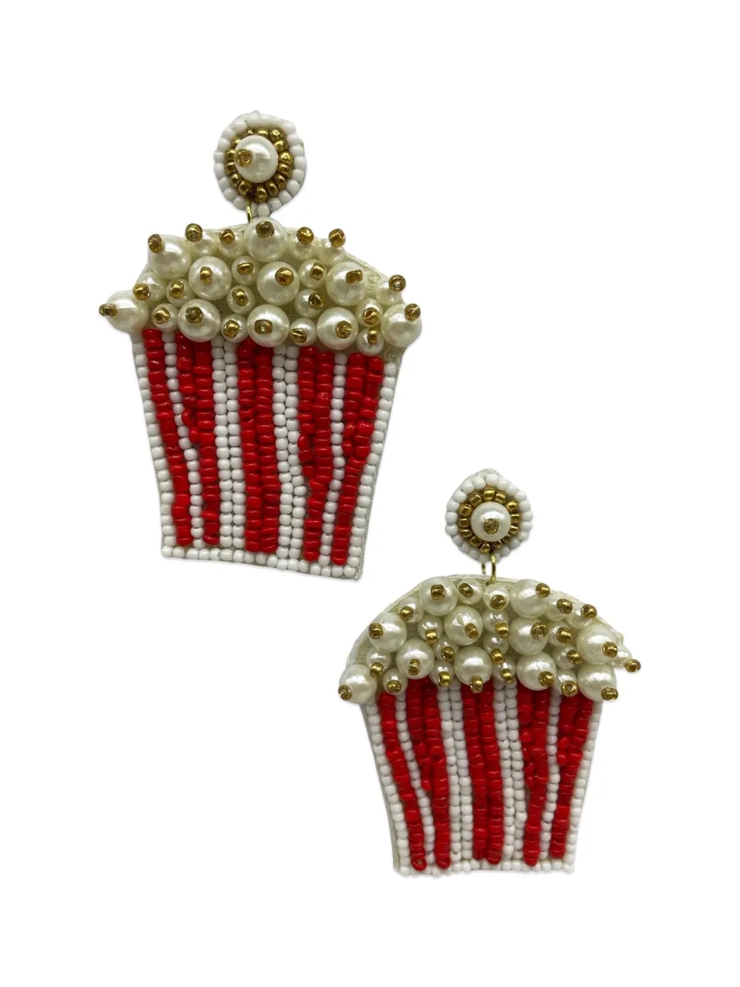 Colourful Beaded Popcorn Earrings