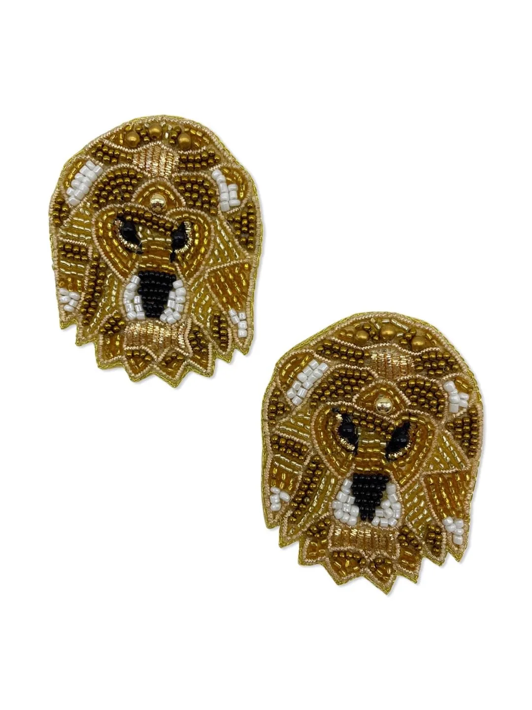 Colourful Beaded Tiger Earrings