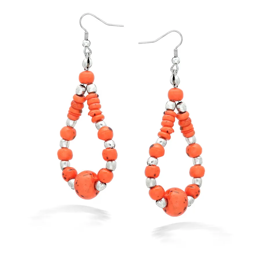CORAL EARRINGS #FW1202092-OR (SA15/B276(FED AREA ))