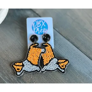 Corgie Dog Seed Beaded Earrings