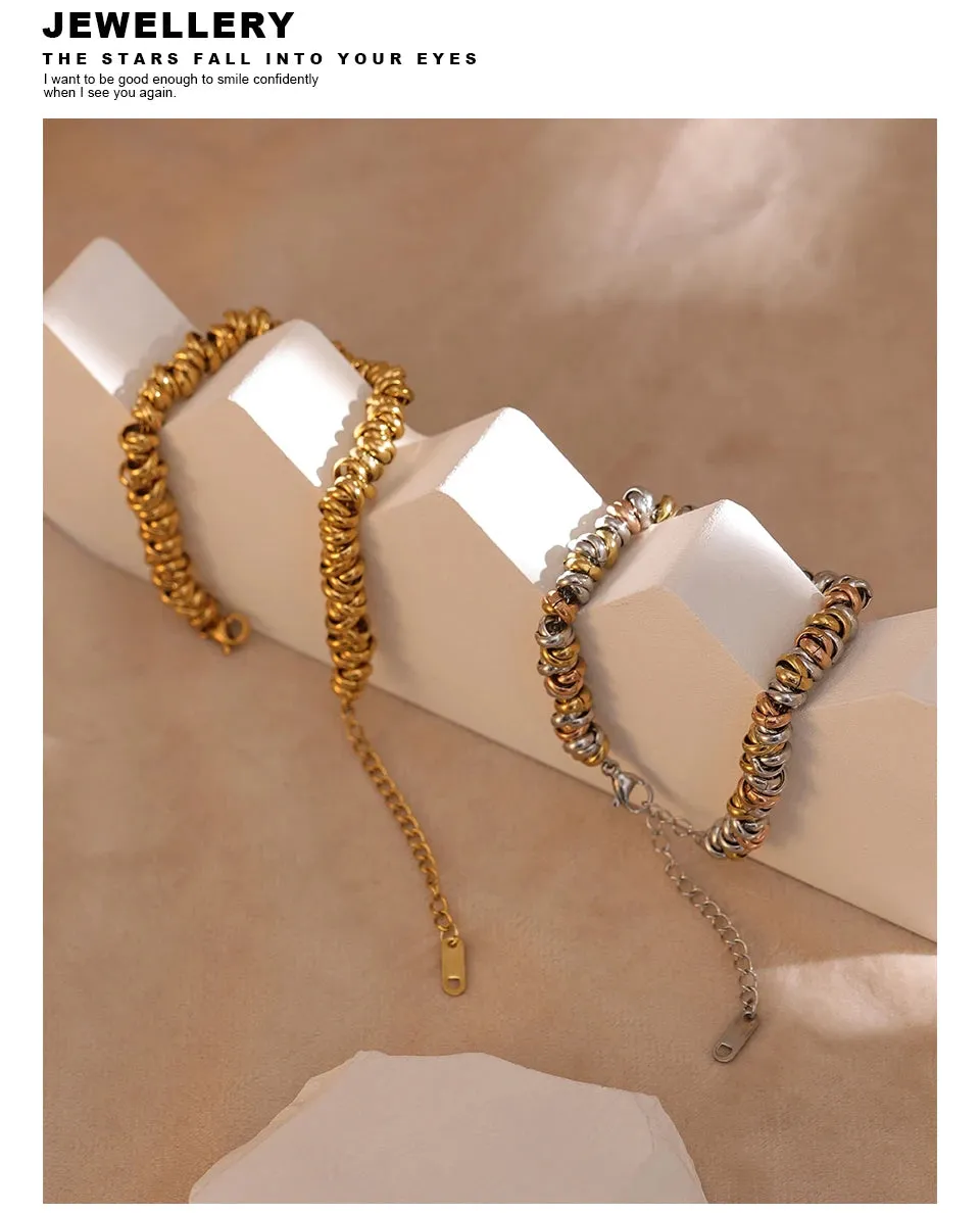 Corsa Layered Spiral Chain Bracelet