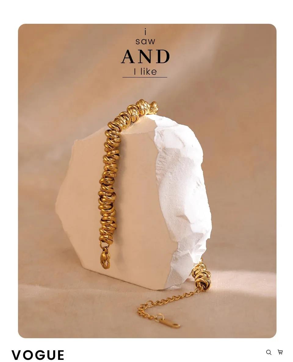Corsa Layered Spiral Chain Bracelet