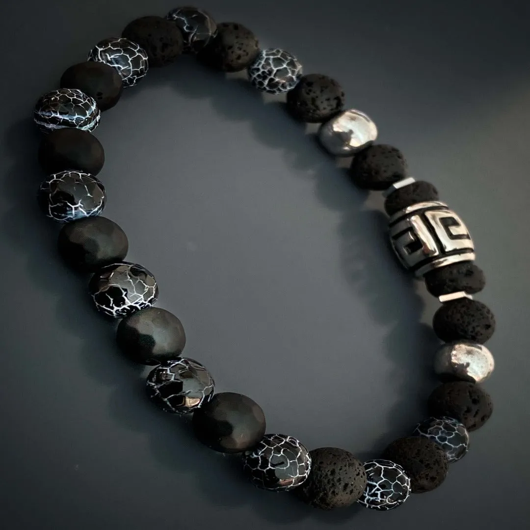 Courage Lava Rock Men's Bracelet