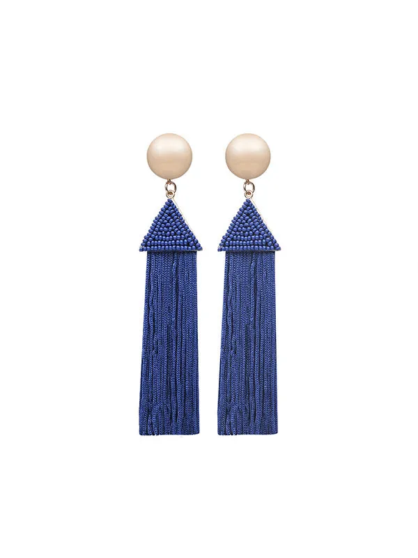 Creative Handmade Long Tassel Earrings