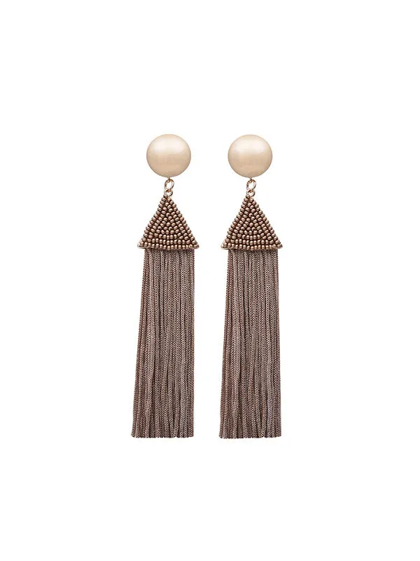 Creative Handmade Long Tassel Earrings
