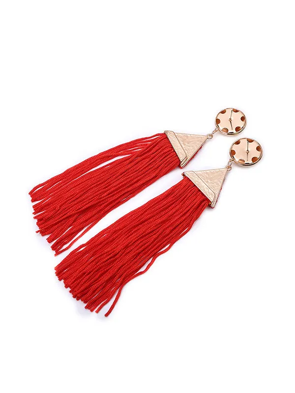Creative Handmade Long Tassel Earrings