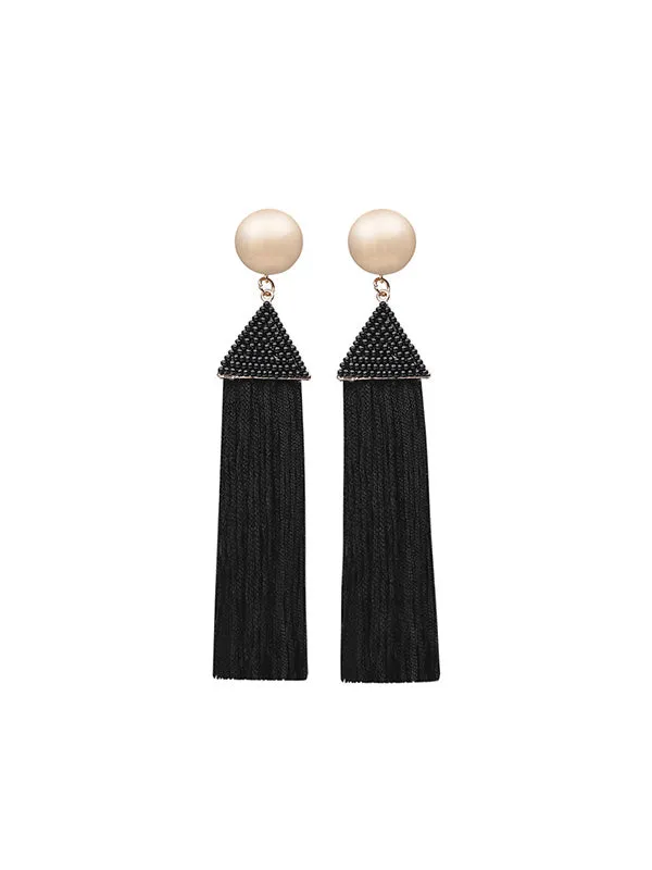 Creative Handmade Long Tassel Earrings