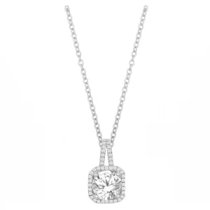 Cushion Halo Double Bale Necklace