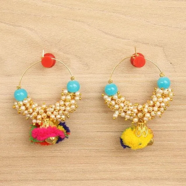 Designer Loreal Pearl Beaded Earrings