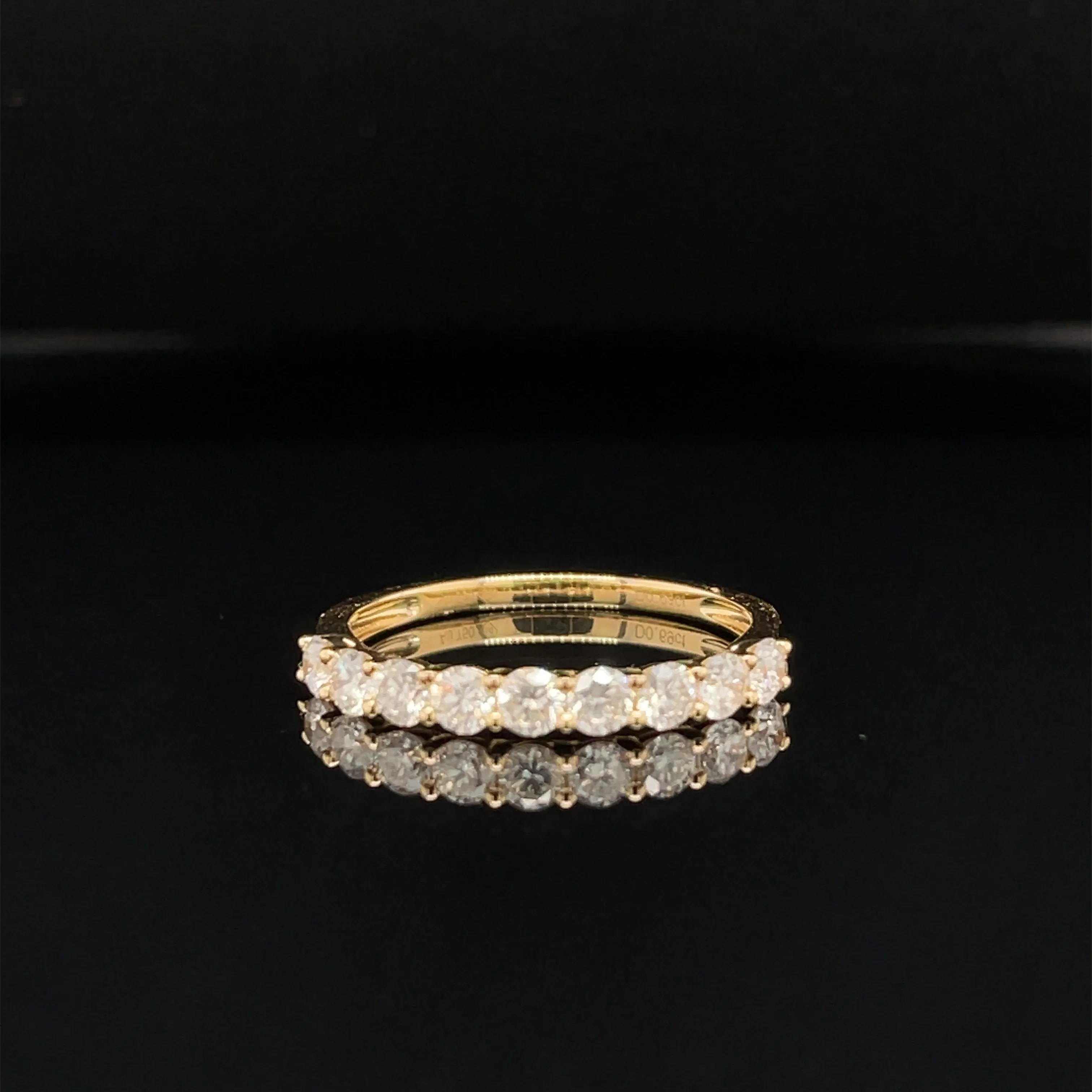 Diamond 0.69ctw Single Row Anniversary Ring Wedding Band in 18k Yellow Gold - #366 - RGDIA670088