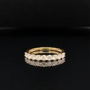 Diamond 0.69ctw Single Row Anniversary Ring Wedding Band in 18k Yellow Gold - #366 - RGDIA670088