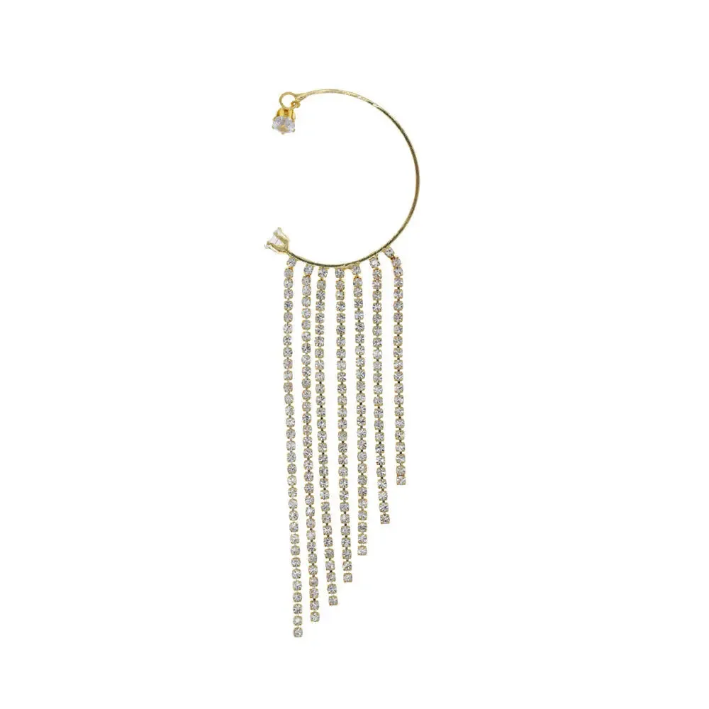 Diamond-Adorned Tassel Earrings for Women